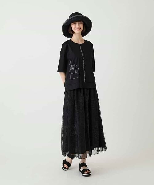 HIROKO BIS / ヒロコビス カットソー | 【接触冷感】ミシンステッチボクシーシルエットTシャツ | 詳細18
