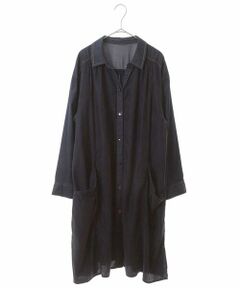 HIROKO BIS GRANDE / ヒロコビス グランデ チュニック | 【洗える】ソフトデニム異素材ジョイントチュニックシャツ