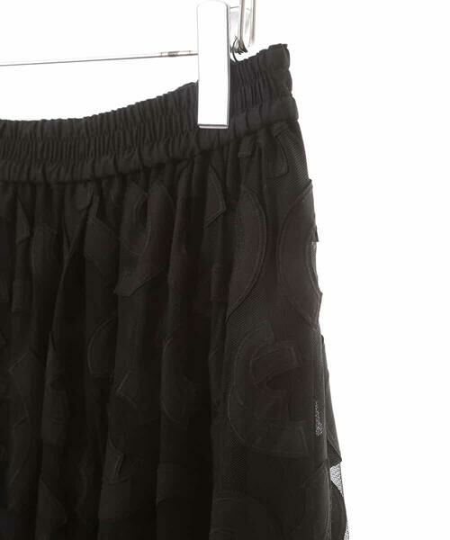 HIROKO BIS GRANDE / ヒロコビス グランデ ロング・マキシ丈スカート | 【洗える】チュール刺繍スカート | 詳細3