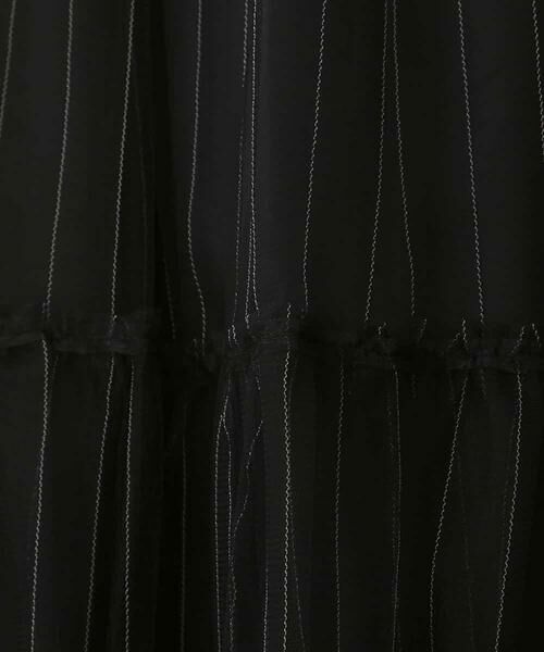 HIROKO BIS GRANDE / ヒロコビス グランデ ロング・マキシ丈スカート | 【洗える】チョークストライプチュールスカート | 詳細5