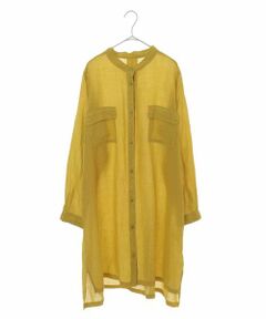 HIROKO BIS GRANDE / ヒロコビス グランデ シャツ・ブラウス | 【洗える】リネン染ロングデザインシャツ