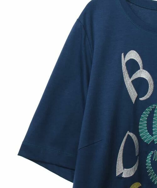 HIROKO BIS GRANDE / ヒロコビス グランデ チュニック | 【洗える/日本製】メッセージ入り刺繍ロングＴシャツ | 詳細3