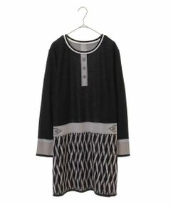 HIROKO BIS GRANDE / ヒロコビス グランデ チュニック | トロンプルイユジャカードニットチュニック
