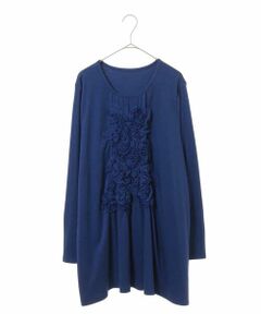 【洗える】シャーリングシフォンチュニック