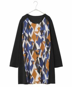HIROKO BIS GRANDE / ヒロコビス グランデ チュニック | 【洗濯機で洗える】ジオメトリックプリントチュニック