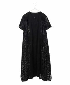 HIROKO BIS GRANDE / ヒロコビス グランデ ロング・マキシ丈ワンピース | 【洗える】アイレット配色ワンピース