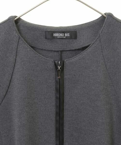 HIROKO BIS GRANDE / ヒロコビス グランデ ノーカラージャケット | 【洗える】ラインアクセントデザインジャケット | 詳細2