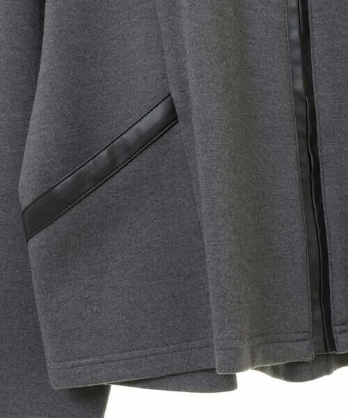 HIROKO BIS GRANDE / ヒロコビス グランデ ノーカラージャケット | 【洗える】ラインアクセントデザインジャケット | 詳細4