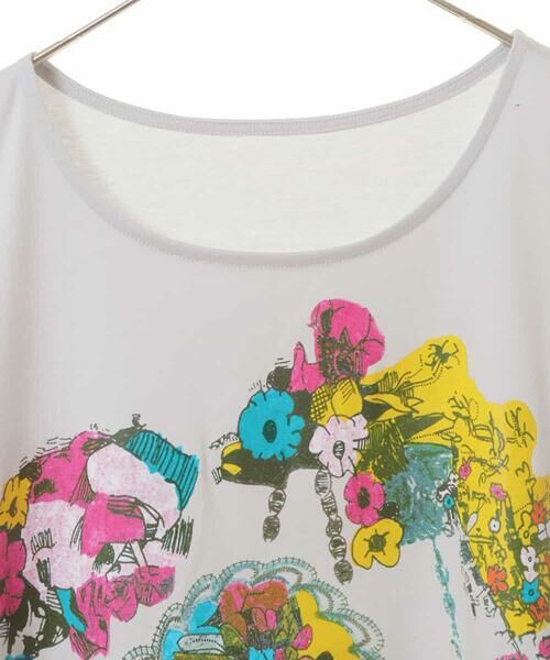 HIROKO BIS GRANDE / ヒロコビス グランデ チュニック | 【洗える】パラリンアートチュニックTシャツ（Floris） | 詳細2