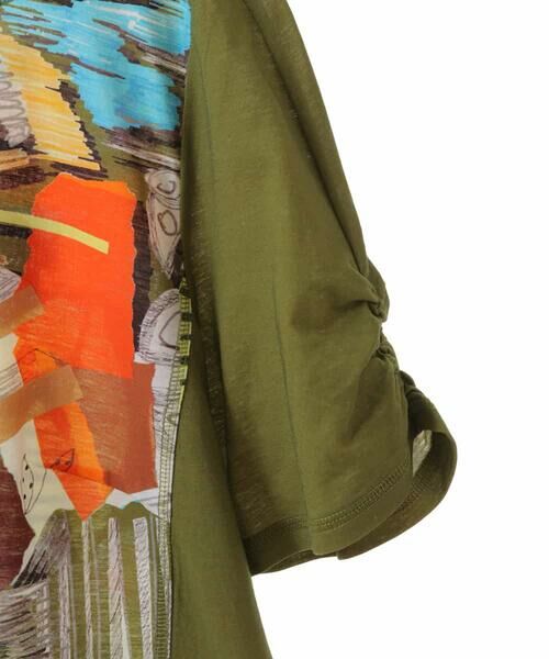 HIROKO BIS GRANDE / ヒロコビス グランデ カットソー | 【洗える】切り替えデザインアートプリントTシャツ | 詳細3