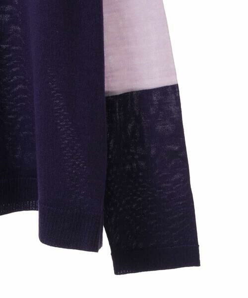 HIROKO BIS GRANDE / ヒロコビス グランデ ニット・セーター | バイカラー刺繍ニットプルオーバー | 詳細5