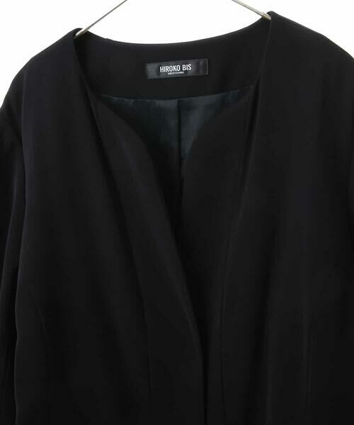 HIROKO BIS GRANDE / ヒロコビス グランデ ノーカラージャケット | 【洗える】ベロア刺繍レースデザインジャケット | 詳細2