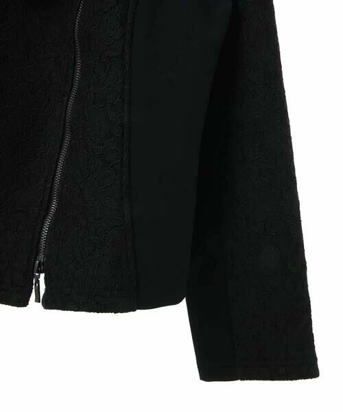 HIROKO BIS GRANDE / ヒロコビス グランデ レザーブルゾン・ジャケット | 【洗える】レースボンディングライダース風ジャケット | 詳細18