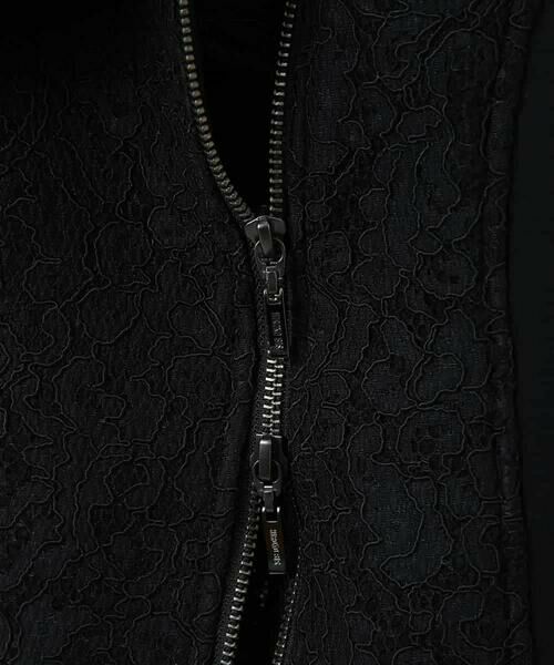 HIROKO BIS GRANDE / ヒロコビス グランデ レザーブルゾン・ジャケット | 【洗える】レースボンディングライダース風ジャケット | 詳細20