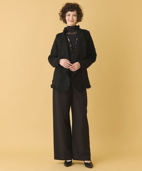 HIROKO BIS GRANDE / ヒロコビス グランデ レザーブルゾン・ジャケット | 【洗える】レースボンディングライダース風ジャケット | 詳細24