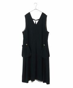 HIROKO BIS GRANDE / ヒロコビス グランデ ロング・マキシ丈スカート | 【大きいサイズ】ピンストライプジャンパースカート /洗える