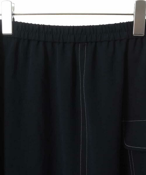 HIROKO BIS GRANDE / ヒロコビス グランデ ロング・マキシ丈スカート | 【大きいサイズ】マテリアルMIXエッグシルエットスカート /洗える | 詳細2