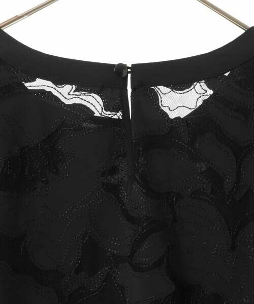 HIROKO BIS GRANDE / ヒロコビス グランデ シャツ・ブラウス | 【大きいサイズ】フラワー刺繍チュールタフタブラウス /洗える | 詳細11