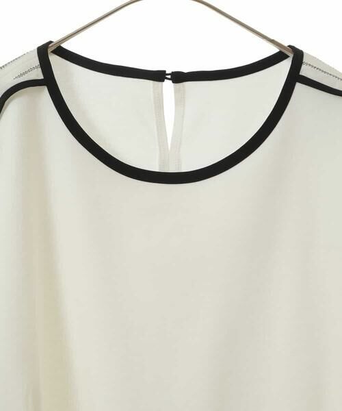 HIROKO BIS GRANDE / ヒロコビス グランデ カットソー | 【大きいサイズ】ショルダーステッチデザインTシャツ /洗える | 詳細2