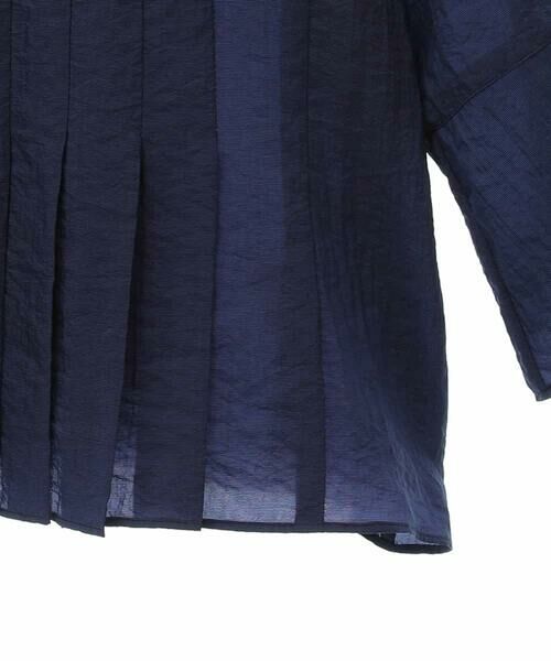 HIROKO BIS GRANDE / ヒロコビス グランデ ノーカラージャケット | 【大きいサイズ】タックプリーツブラウスジャケット /洗える | 詳細5