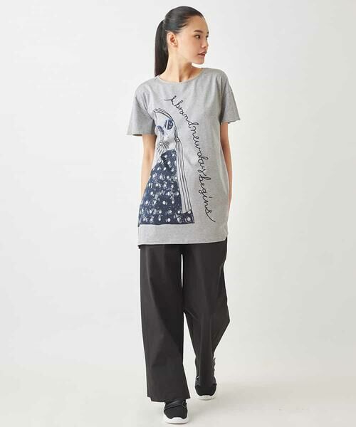 HIROKO BIS GRANDE / ヒロコビス グランデ チュニック | 【大きいサイズ】デザインプリントチュニックTシャツ /洗える | 詳細11