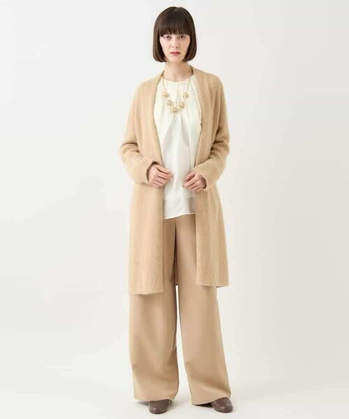 HIROKO BIS GRANDE / ヒロコビス グランデ カーディガン・ボレロ | 【大きいサイズ】ヘアリーロングニットカーディガン | 詳細12