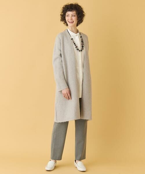 HIROKO BIS GRANDE / ヒロコビス グランデ カーディガン・ボレロ | 【大きいサイズ】ヘアリーロングニットカーディガン | 詳細14