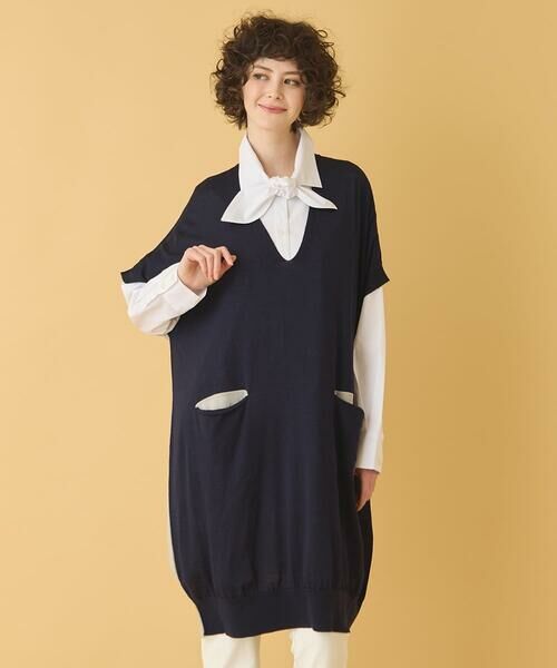 HIROKO BIS GRANDE / ヒロコビス グランデ シャツ・ブラウス | 【大きいサイズ】ボウネックチュニックシャツ /洗濯機で洗える | 詳細27