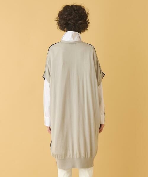 HIROKO BIS GRANDE / ヒロコビス グランデ ベスト | 【大きいサイズ】ホールガーメントリブニットジレ | 詳細3