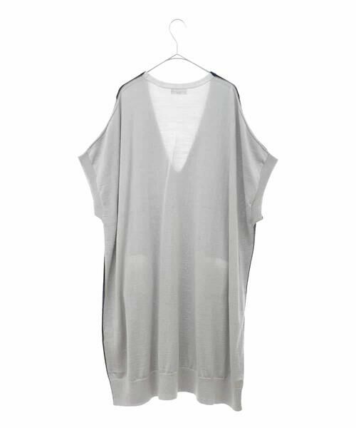 HIROKO BIS GRANDE / ヒロコビス グランデ ベスト | 【大きいサイズ】ホールガーメントリブニットジレ | 詳細5