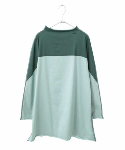 HIROKO BIS GRANDE / ヒロコビス グランデ カットソー | 【大きいサイズ】バイカラージャージーニットプルオーバー /洗える | 詳細1