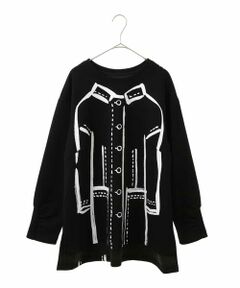 HIROKO BIS GRANDE / ヒロコビス グランデ スウェット | 【大きいサイズ】トロンプイユジャージープルオーバー /洗える