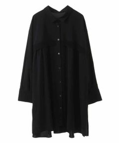 HIROKO BIS GRANDE / ヒロコビス グランデ チュニック | 【大きいサイズ】リブアクセントフレアチュニックブラウス /洗える