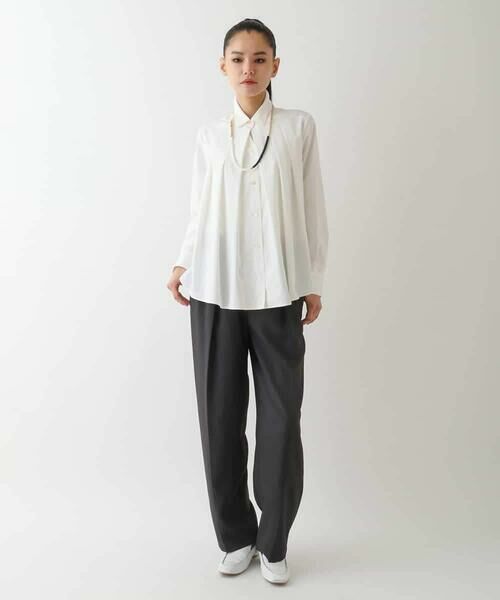HIROKO BIS GRANDE / ヒロコビス グランデ シャツ・ブラウス | 【大きいサイズ】フロントデザインタックブラウス /洗濯機で洗える | 詳細10
