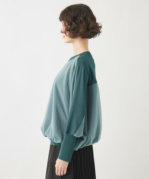 HIROKO BIS GRANDE / ヒロコビス グランデ ニット・セーター | 【大きいサイズ】ジョイントデザインドルマンニットプルオーバー | 詳細6