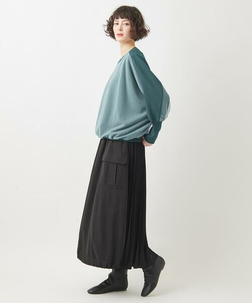 HIROKO BIS GRANDE / ヒロコビス グランデ ニット・セーター | 【大きいサイズ】ジョイントデザインドルマンニットプルオーバー | 詳細9