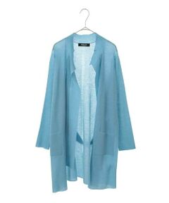 HIROKO BIS GRANDE / ヒロコビス グランデ カーディガン・ボレロ | 【大きいサイズ】ライトリブロング丈ニットカーディガン