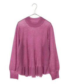 HIROKO BIS GRANDE / ヒロコビス グランデ ニット・セーター | 【大きいサイズ】ダブルハイネックペプラムニットプルオーバー