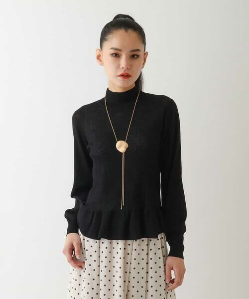 HIROKO BIS GRANDE / ヒロコビス グランデ ニット・セーター | 【大きいサイズ】ダブルハイネックペプラムニットプルオーバー | 詳細12