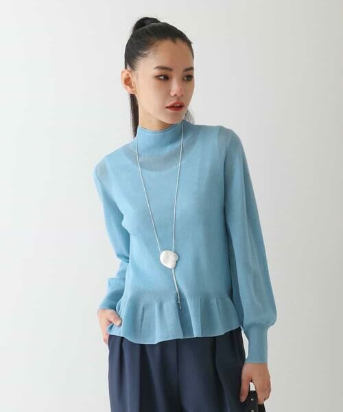 HIROKO BIS GRANDE / ヒロコビス グランデ ニット・セーター | 【大きいサイズ】ダブルハイネックペプラムニットプルオーバー | 詳細13