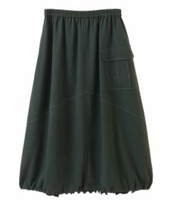 HIROKO BIS GRANDE / ヒロコビス グランデ ロング・マキシ丈スカート | 【大きいサイズ】バックプリーツバルーンデザインスカート /洗える