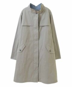 HIROKO BIS GRANDE / ヒロコビス グランデ その他アウター | 【大きいサイズ/ライナー付き】配色アクセントスタンドカラーコート /洗える