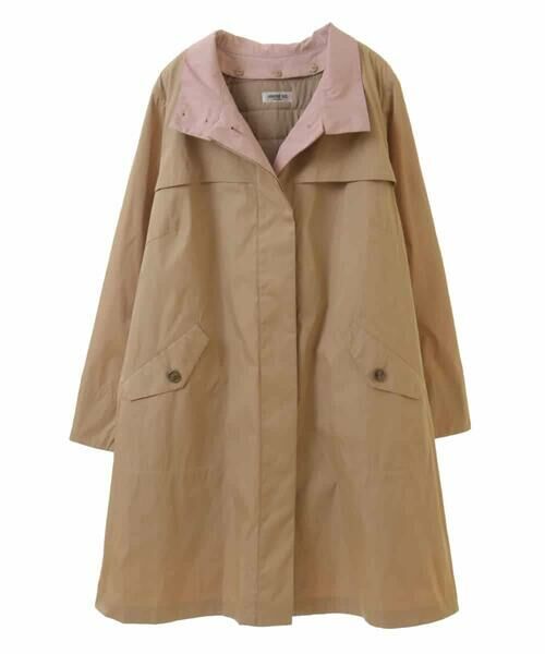 HIROKO BIS GRANDE / ヒロコビス グランデ その他アウター | 【大きいサイズ/ライナー付き】配色アクセントスタンドカラーコート /洗える | 詳細10