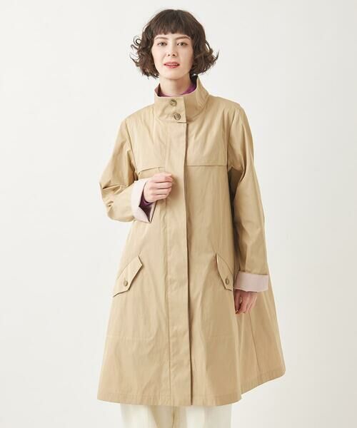 HIROKO BIS GRANDE / ヒロコビス グランデ その他アウター | 【大きいサイズ/ライナー付き】配色アクセントスタンドカラーコート /洗える | 詳細13