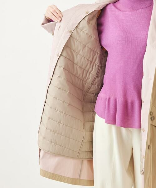 HIROKO BIS GRANDE / ヒロコビス グランデ その他アウター | 【大きいサイズ/ライナー付き】配色アクセントスタンドカラーコート /洗える | 詳細16