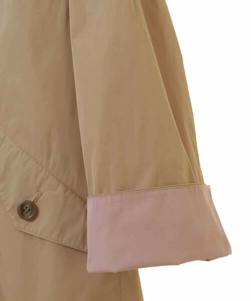 HIROKO BIS GRANDE / ヒロコビス グランデ その他アウター | 【大きいサイズ/ライナー付き】配色アクセントスタンドカラーコート /洗える | 詳細5