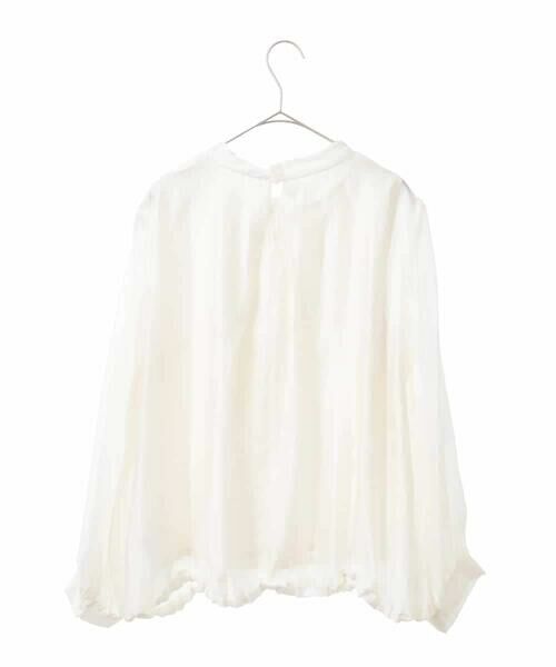 HIROKO BIS GRANDE / ヒロコビス グランデ シャツ・ブラウス | 【大きいサイズ】ボウタイ風ギャザーヘムブラウス | 詳細1