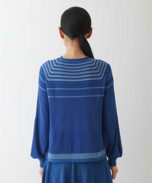 HIROKO BIS GRANDE / ヒロコビス グランデ ニット・セーター | 【大きいサイズ】ホールガーメントボーダー柄ニットプルオーバー | 詳細9