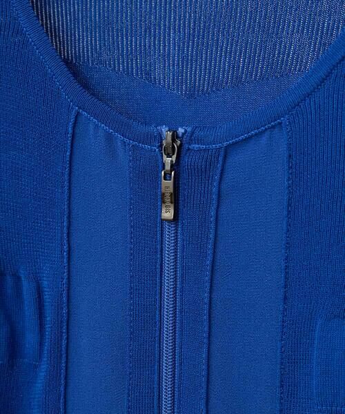 HIROKO BIS GRANDE / ヒロコビス グランデ ニット・セーター | 【大きいサイズ】シャーリングニットジップカーディガン | 詳細3