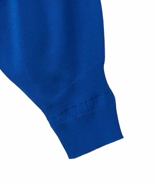 HIROKO BIS GRANDE / ヒロコビス グランデ ニット・セーター | 【大きいサイズ】シャーリングニットジップカーディガン | 詳細4